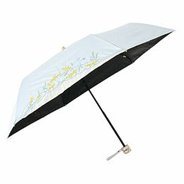 ☆三国 MKN 遮光&遮熱 黒コーティング傘 50cm楽ミニ ミモザと文鳥 mini サックス S2519473