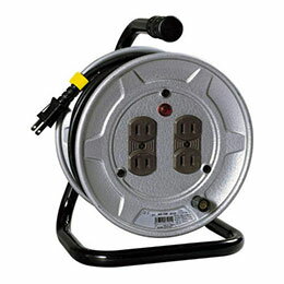 ☆日動工業 コードリール 100V 屋内用 アース無し 10m シルバー NICHIDO-NS-104