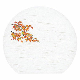 ☆ヤマコー 用美 業務用 尺3半月雲竜和紙懐石まっと 四季 紅葉 (50枚入) yamaco64388