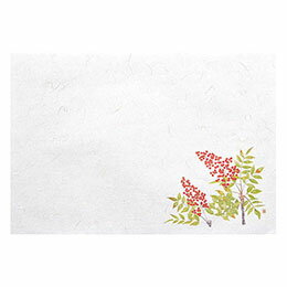 ☆ヤマコー 用美 業務用 尺5雲竜和紙懐石まっと 四季 南天 (100枚入) yamaco65333