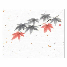 ☆ヤマコー 用美 業務用 4x5寸花風情 赤もみじ (100枚入) yamaco65972