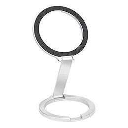 ☆日本トラストテクノロジー 両面マグネットリングホルダー 金属面にスマホをピタッと簡単設置 シルバー JT-MAGRR-SV