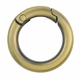 ☆蝶屋物産 No.136 キャストカラビナ 25mm 鍵や小物の携帯に便利 丸型のカラビナ ニッケル ATC46797