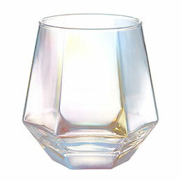 ☆シャイニング オーロラグラス オーロラ色に輝くユニークなグラス 300ml ギフト用化粧箱入り SP-35261