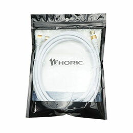 ☆HORIC ホーリック アンテナケーブル 3m S-4C-FB L字差込式-ネジ式 新4K8K衛星放送対応 ホワイト AC30-054WW