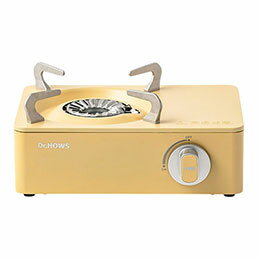 ☆TTS トゥインクル ミニストーブ(カセットミニコンロ) Dr.HOWS公式 コンパクト設計 室内/アウトドア 内炎式バーナー レモンイエロー KTW10200003