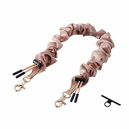 ☆エレコム ハンドストラップシュシュ/上品 アクセサリー感覚 ミニマルデザイン 立体感 ブラウン P-STHSCEBR