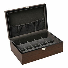 ☆エスプリマ 10本用木製ボックス クルミ木目 腕時計を美しく保管 高級感のあるデザイン ES5310WD
