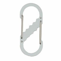 ☆【10個セット】 蝶屋物産 SA-2 Wフックカラビナ W構造で分けて使える 便利なS字型カラビナ シルバー ATC46810X10