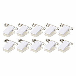 ☆【10個入×10セット】 西敬 両用プラスチッククリップ 両面テープ付 ピンでもクリップでも装着可能 両..