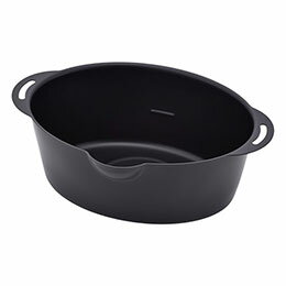 ☆【5個セット】 プチオーバル揚げ鍋 15×20cm 小ぶりな形状 収納コンパクト 油を移しやすい口付き POA-001X5