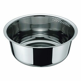 ☆丸型洗い桶29cm ステンレス製でサビにくく丈夫で衛生的 流水穴・すべりにくいゴム脚付 M-29
