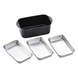 ☆ミニミニ天ぷら角型ステンレスバット3枚セット 小麦粉・卵・パン粉をスムーズにつけられる MTS-SB3