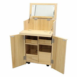 ☆オスマック スマホが観られるお化粧ワゴン ナチュラル CST-352058N