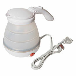 ☆MCO 折りたためる電気ケトル 500mlタイプ スーツケースにも入れやすいコンパクトサイズ ホワイト MBE-..