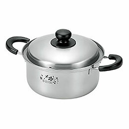 ☆よこやま 燕人の匠 桜吟 片手鍋20cm 優れた耐久性と保温性を誇るステンレス製 日本の桜モチーフ ETS-500