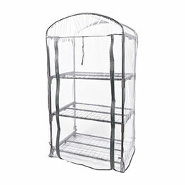 ☆マルハチ産業 家庭用簡易温室 グリーンキーパー3段 左右別棚式で高さがある植物もまとめて置ける 813587