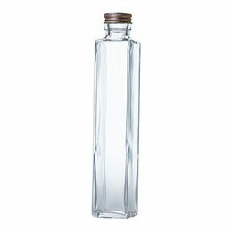 ☆ヤマコー 用美 業務用 硝子ボトル(キャップ付)角柱スリム(小) yamaco28090