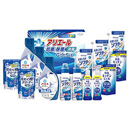 ☆ギフト工房アリエール抗菌除菌ギフト 【P&Gアリエールジェル・抗菌消臭ソフターEX詰替用、除菌キッチンジェル ほか】 L1126070