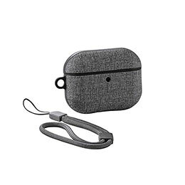 ☆エレコム AirPods Pro 3 ファブリックタッチケース MagSafe充電に対応 なめらかで手に馴染む質感 グレー AVA-AP07CCGY