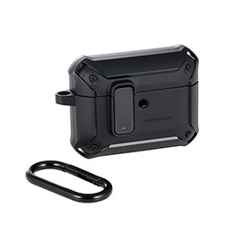 ☆エレコム AirPods Pro 3 ZEROSHOCK Lock ハイブリッドケース マットブラック AVA-AP07ZEROLB2