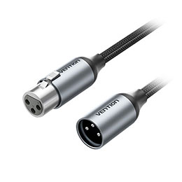 ☆VENTION マイクケーブル XLR オス to XLR メス 5m グレー BK-1504