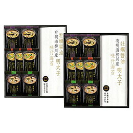 ☆京懐石 和膳 詰合せ 【京懐石フリーズドライ即席味噌汁(野菜・茄子・長ねぎ)・有明海柳川産味付海苔(牡蠣・明太子・味付)】 B2123044
