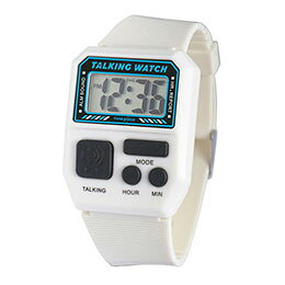 F, H, W - ☆Time Piece タイムピース トーキングウォッチ ボタンを押すだけで時刻を音声でお知らせ ホワイト TPW101T-WT