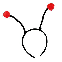 ☆ [10 juegos] ARTEC Diadema con pompones rojos ATC18776X10