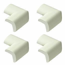 Safety Goods - ☆【4個組×10セット】 ARTEC コーナーガードクッション 角タイプ ホワイト 机や柱に貼りつけてケガを防止 専用両面テープ付き ATC75453X10