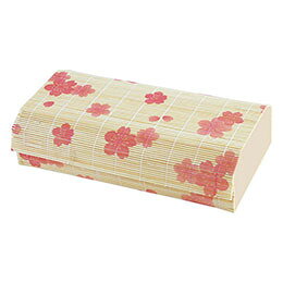 ☆【10個セット】 ヤマコー 用美 業務用 新すだれ弁当 桜柄 大 yamaco38536X10