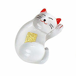 ☆【5個セット】 ヤマコー 用美 業務用 硝子箸置 縁起 招き猫 yamaco08958X5