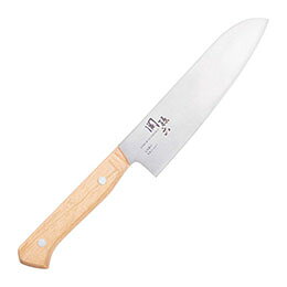 関孫六 しらあい 三徳包丁三工程刃付けで爽快な鋭い切れ味 : 刃付け後にできる角を滑らかに研磨。 側材の切断抵抗を小さくすることで爽快な鋭い切れ味を実現。 切れ味長持ち : 耐摩耗性に優れた鋼材を使用することで、爽快な鋭い切れ味を長く体感していただけます。 堅牢な本通し構造 : 刃体の鋼材が柄全体に通っているため、堅牢性に優れ長時間使用しても疲れにくい重量バランスの良い仕様。 鋼材 : サビにくくメンテナンスがしやすいステンレス単層鋼の刃体です。 食洗器 : 食器洗い乾燥機はご使用できません。 利き手 : 左利き右利き兼用です。 研ぎ直し : 角砥石や簡易研ぎ器で研ぎ直しすることができます。メーカー品番 : AB5482 仕様(サイズ・素材・内容物など) : 刃渡り16.5cm三徳包丁1本・刃部…モリブデンバナジウムステンレス刃物鋼・ハンドル…積層強化木、ステンレススチール 生産国 : 日本 箱サイズ : 7×2.1×36.5cm 重量 : 215g