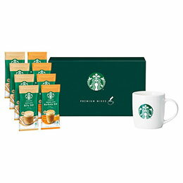 ☆スターバックス プレミアムミックスwithマグカップギフト 【プレミアムミックスカフェラテ・プレミアムミックスキャラメルラテ・マグカップ】 22625905