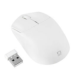 ☆Digio 小型無線静音3ボタン BlueLEDマウス ふわり軽やか ホワイト MUS-RKT249W