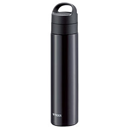 ☆タイガー 真空断熱炭酸ボトル(保温・保冷・炭酸)600ml パールブラック 【6.6×6.6×28.5cm】 C7136124