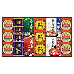 ☆贅沢フリーズドライと山海の幸 【紅ずわいがにほぐし身・あわび入お吸い物・鮪油漬フレーク・北海道産鮭茶漬け・松茸風味お吸い物 ほか】 B2144025