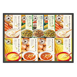 素材工房 北海道発のスープ&ふりかけギフト北海道の野菜をミルクで、よりクリーミーな味わいのポタージュに、北海道の玉ねぎと使用し、香辛料とチキンコンソメで仕上げたオニオンコンソメスープ、甘みのあるスイートコーンを使用し、北海道産のミルクパウダーで、よりクリーミーに仕上げたコーンスープと北海道産の野菜と海鮮の2種類のふりかけを詰合せました。内容物 : コーンポタージュ(15g×3袋)×2、クリーミーポタージュ(15g×3袋)×2、オニオンコンソメ(7g×3袋)×2、北海道野菜ふりかけ(3g×3袋)×2、北海道海鮮ふりかけ(3g×3袋) アレルギー : 小麦・乳(大豆・いか・さけ・さば・ごま・鶏肉) 賞味期限 : 360日 生産国 : 日本 箱サイズ : 310×445×50mm 重量 : 720g