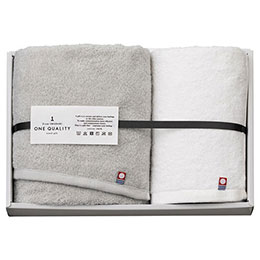 ☆今治 ONE QUALITY フェイスタオル&ウォッシュタオル 【フェイスタオル34×80cm・ウォッシュタオル34×34cm】 C7042074