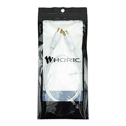 ☆【5本セット】 HORIC ホーリック 極細アンテナケーブル 50cm ホワイト 差込式-差...