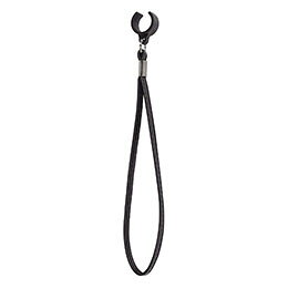 ☆【5本セット】 フジホーム ステッキ(杖)用 レザー調ストラップ 径18〜20mm レザー調ブラック WB3945X5