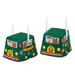 ☆【5個セット】 ARTEC スタンプぽっくり サンタカー(シール) 足あとを残せるクリス...