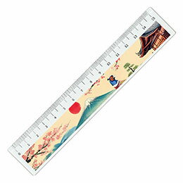 ☆【5枚セット】 ARTEC 富士山定規 美しい富士山と桜が彩る 持ち歩くだけで心和む15cm定規 ATC74627X5