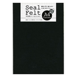 ☆ミササ シールフェルト A4ブラック縫わずに貼れる 工作やDIYに最適 ATC50841