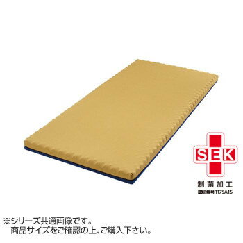 ●【送料無料】【代引不可】ヴィスコフロート プロファイルマットレス(83cm幅)83×191×8cm ネイビー×ベージュカバー「他の商品と同梱不可/北海道、沖縄、離島別途送料」