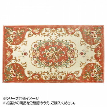 ●【送料無料】【代引不可】玄関マット 花柄 メダリオン OR 90×180 240611441「他の商品と同梱不可/北海道、沖縄、離島別途送料」