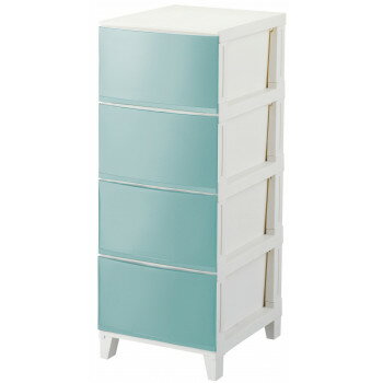 ●【送料無料】【代引不可】ルームス　シェード　4段チェスト　(組立式)　RSD-S344　SBL・サンドブルー「他の商品と同梱不可/北海道、沖縄、離島別途送料」