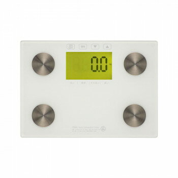 ●【送料無料】OHM 体重体組成計 バックライト付 ホワイト HB-KG12H2-W「他の商品と同梱不可/北海道、沖縄、離島別途送料」