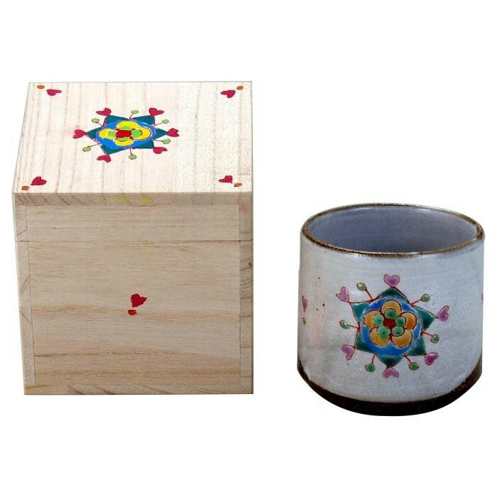 ●【送料無料】【代引不可】九谷焼 銀舟作 色いろかっぷ 花文様 330cc N118-01「他の商品と同梱不可/北海道、沖縄、離島別途送料」