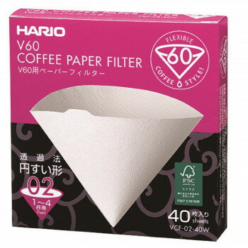 ●【送料無料】【代引不可】HARIO ハリオ V60ペーパーフィルター02 40枚×10 VCF-02-40W「他の商品と同梱不可/北海道、沖縄、離島別途送料」